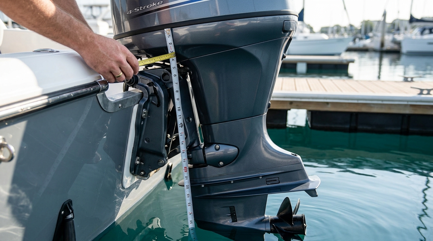 how do you measure outboard motor shaft length