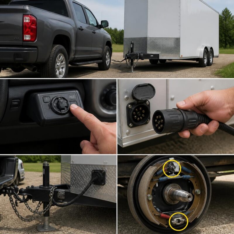 how to reset trailer brake system